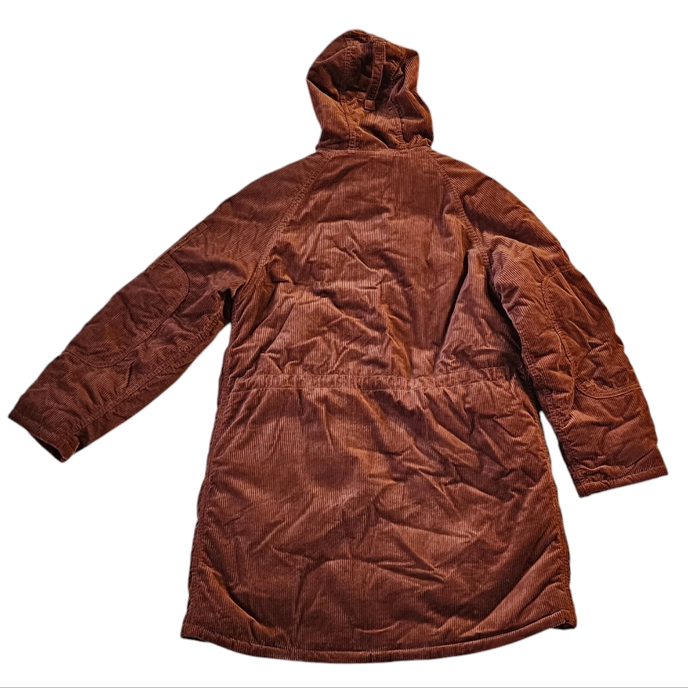 American Eagle Parka Brown Corduroy Puffer Winter Jacket - Picture 7 of 15